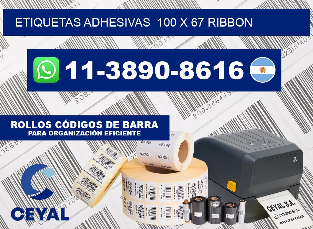 Etiquetas adhesivas  100 x 67 ribbon