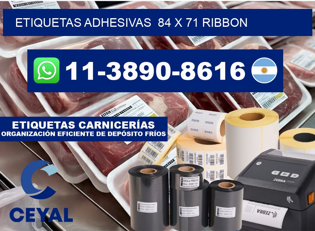 Etiquetas adhesivas 84 x 71 ribbon
