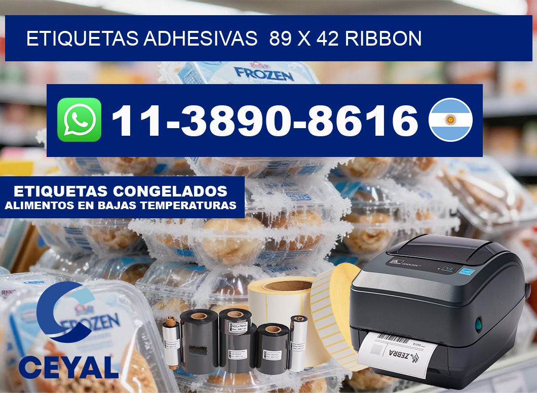 Etiquetas adhesivas  89 x 42 ribbon