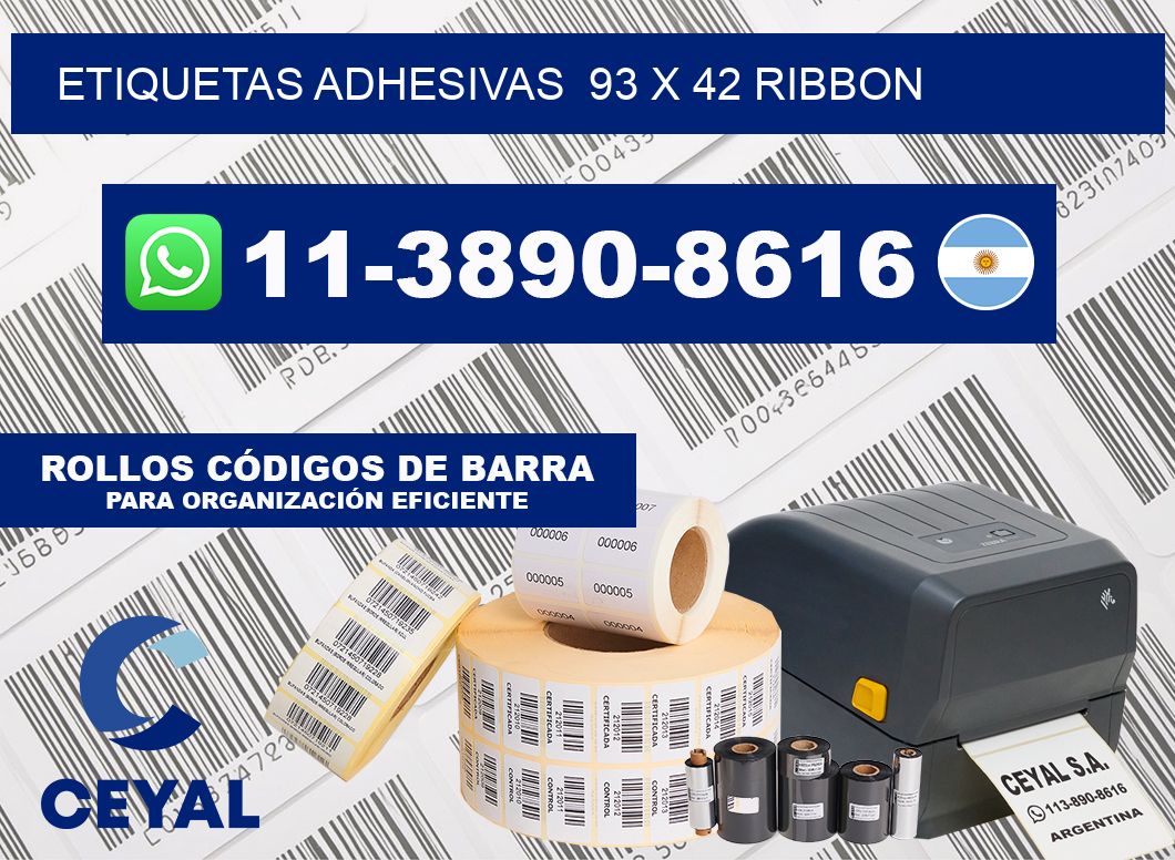 Etiquetas adhesivas  93 x 42 ribbon