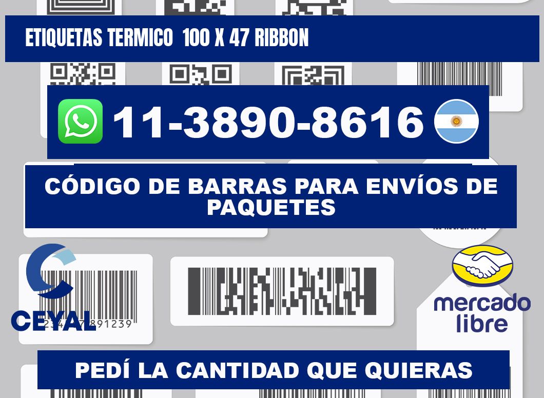 Etiquetas termico  100 x 47 ribbon