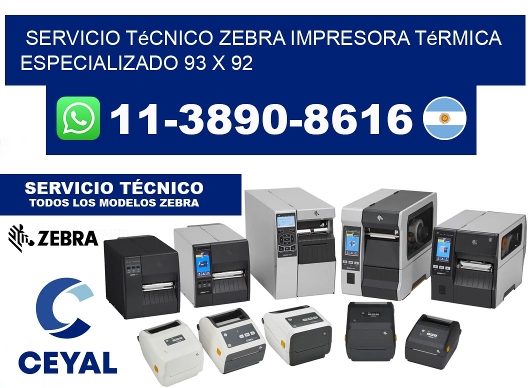 Servicio Técnico Zebra Impresora Térmica Especializado 93 x 92