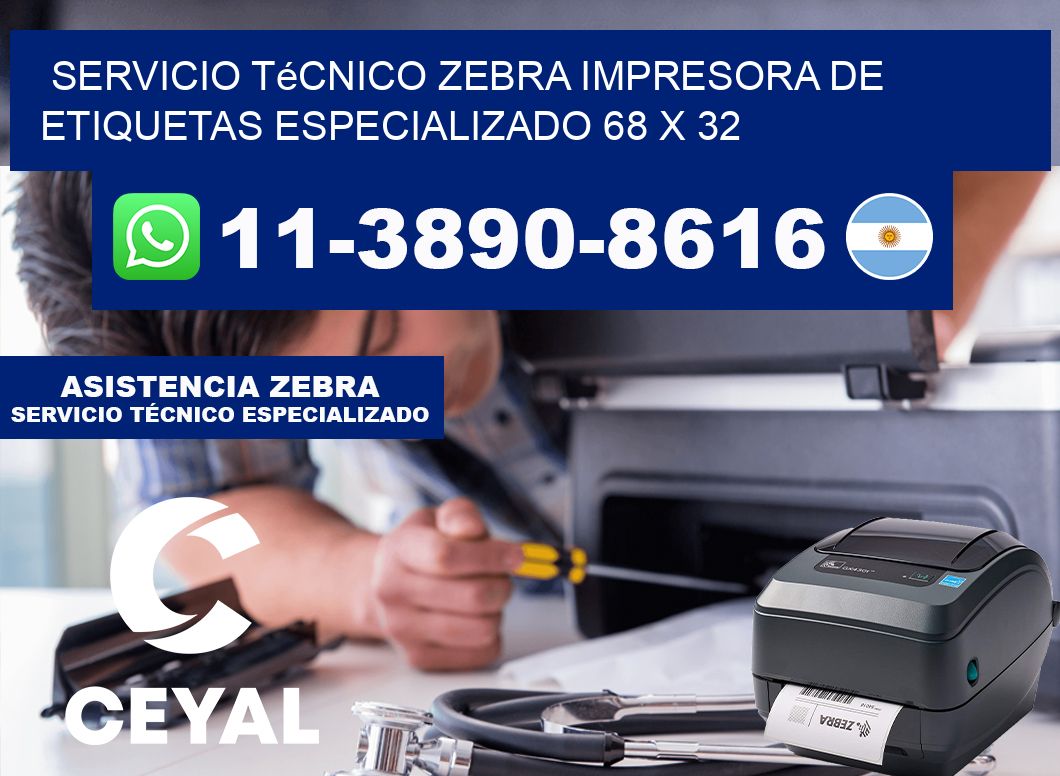 Servicio Técnico Zebra Impresora de Etiquetas Especializado 68 x 32