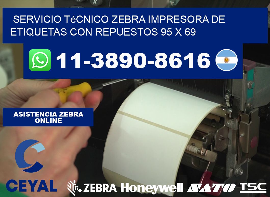 Servicio Técnico Zebra Impresora de Etiquetas con Repuestos 95 x 69