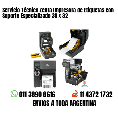 Servicio Técnico Zebra Impresora de Etiquetas con Soporte Especializado 30 x 32