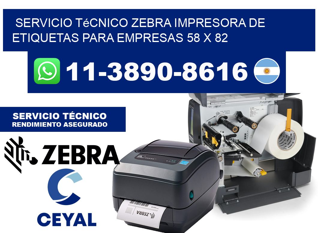 Servicio Técnico Zebra Impresora de Etiquetas para Empresas 58 x 82
