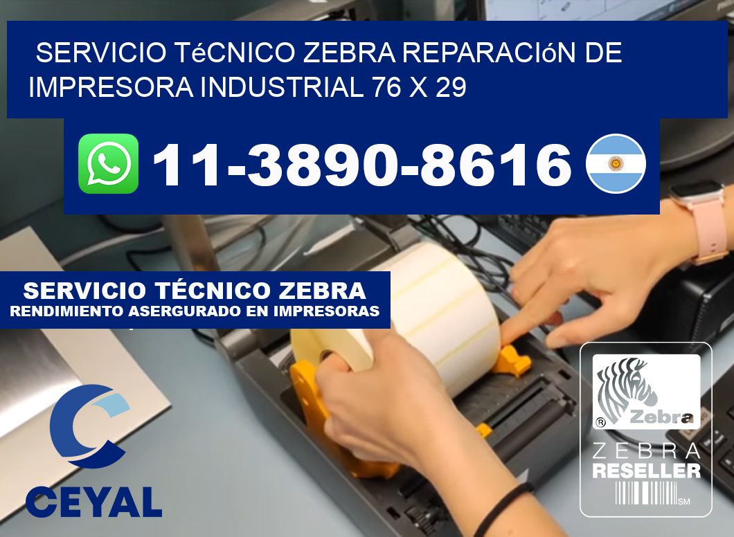 Servicio Técnico Zebra Reparación de Impresora Industrial 76 x 29