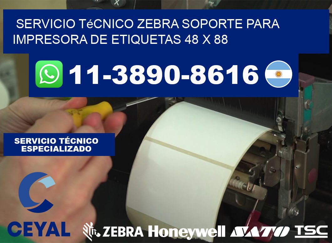 Servicio Técnico Zebra Soporte para Impresora de Etiquetas 48 x 88