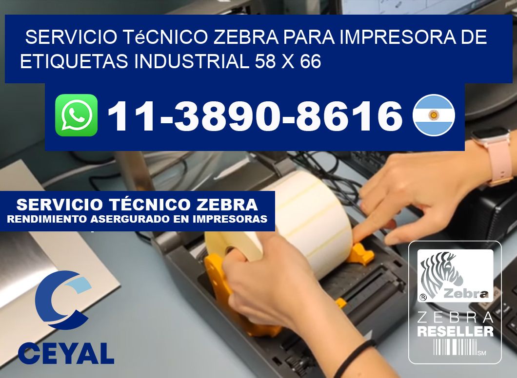 Servicio Técnico Zebra para Impresora de Etiquetas Industrial 58 x 66