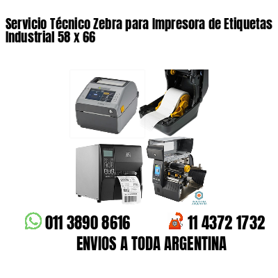Servicio Técnico Zebra para Impresora de Etiquetas Industrial 58 x 66