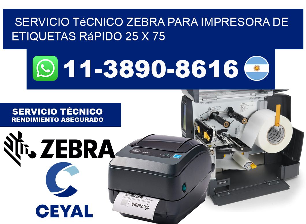 Servicio Técnico Zebra para Impresora de Etiquetas Rápido 25 x 75