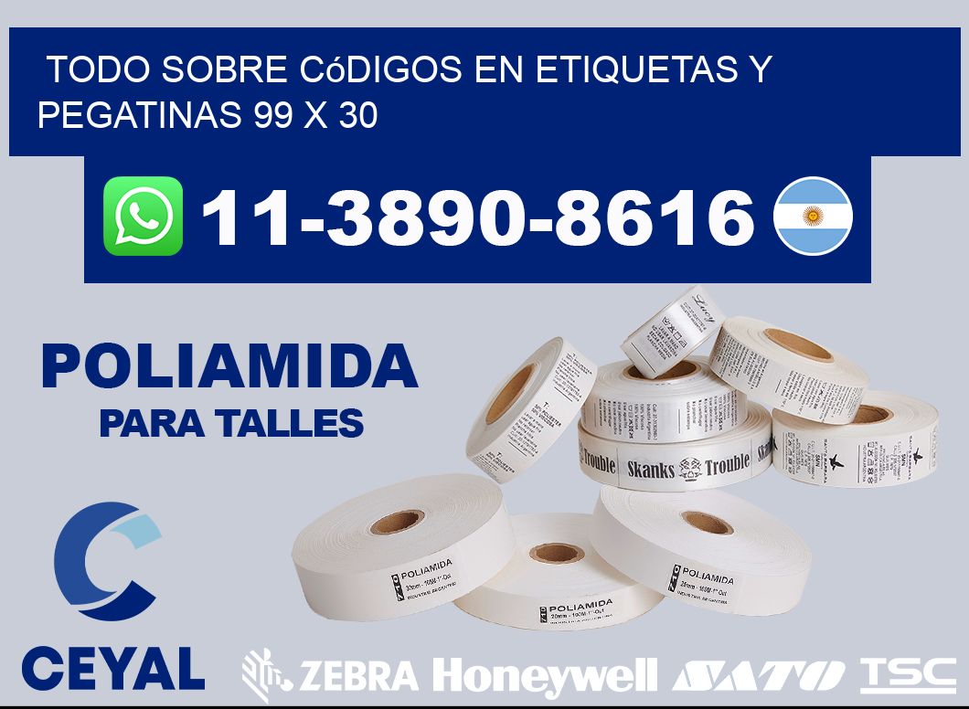 Todo sobre códigos en etiquetas y pegatinas 99 x 30