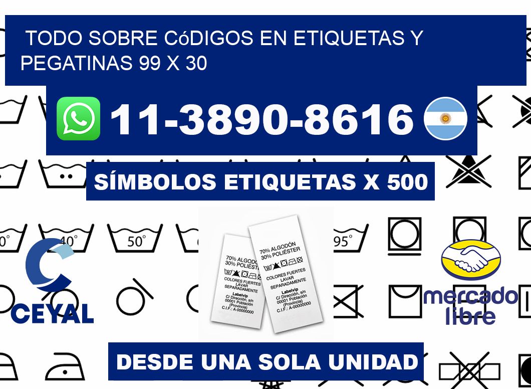 Todo sobre códigos en etiquetas y pegatinas 99 x 30