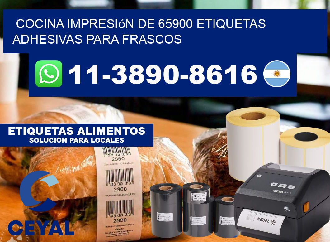 cocina impresión de 65900 etiquetas adhesivas para frascos