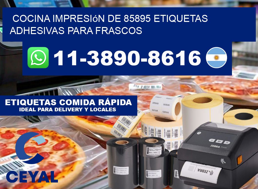 cocina impresión de 85895 etiquetas adhesivas para frascos