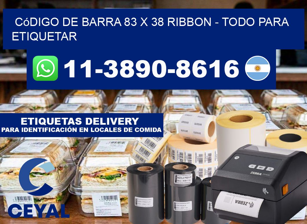 código de barra 83 x 38 ribbon - Todo para Etiquetar