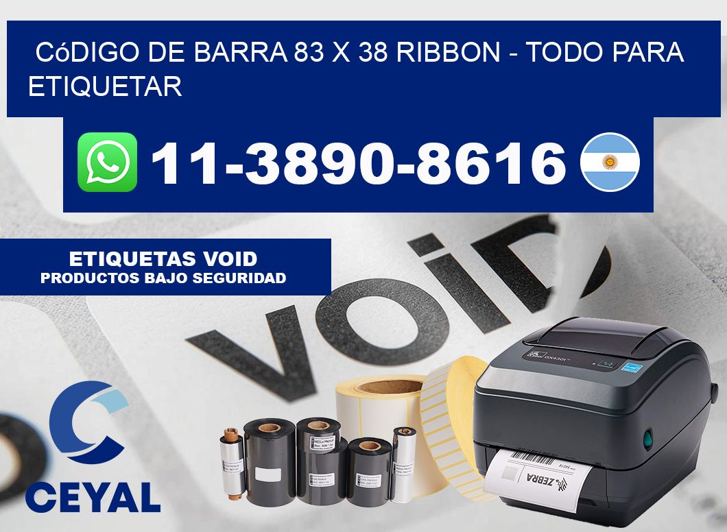código de barra 83 x 38 ribbon - Todo para Etiquetar