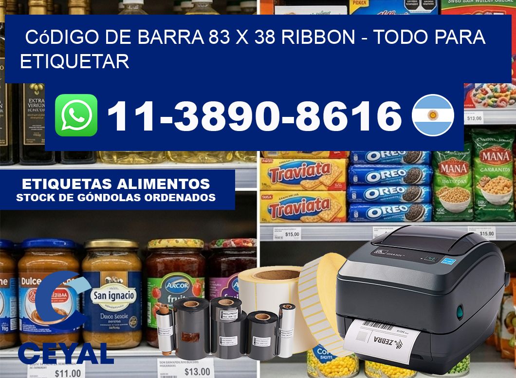 código de barra 83 x 38 ribbon – Todo para Etiquetar