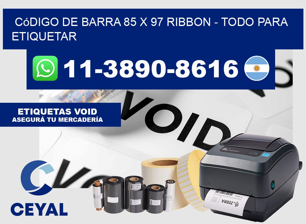 código de barra 85 x 97 ribbon - Todo para Etiquetar