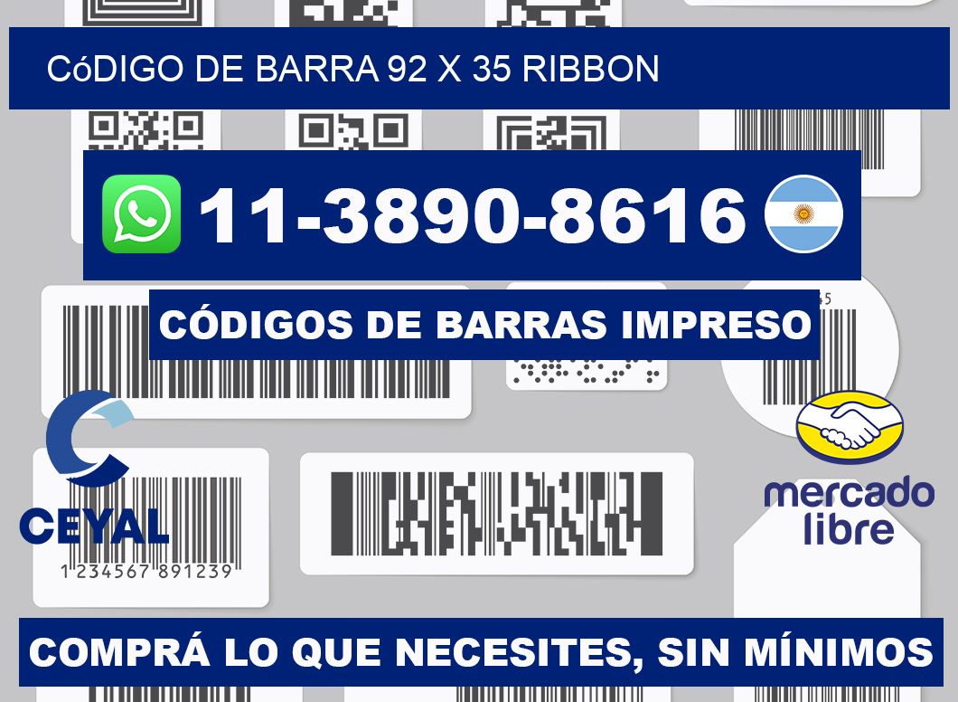 código de barra 92 x 35 ribbon