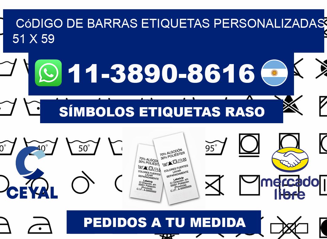 código de barras etiquetas personalizadas 51 x 59
