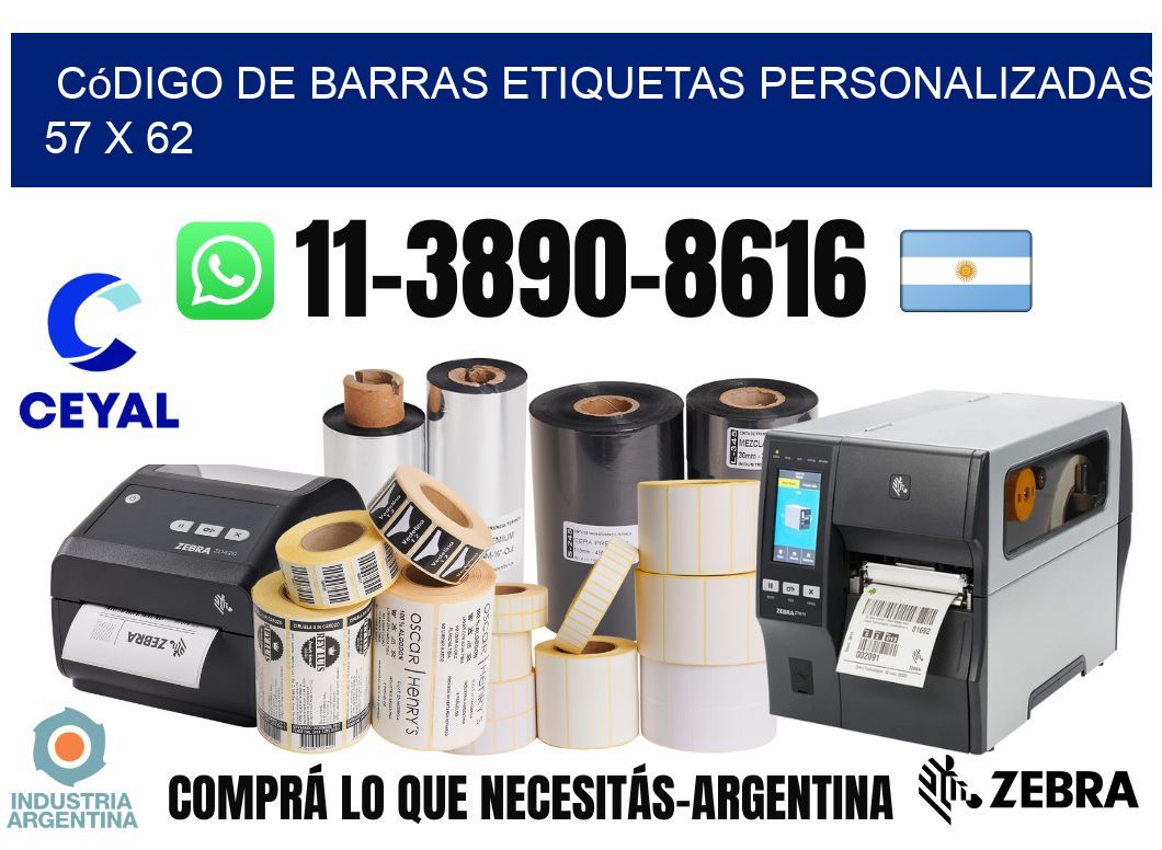 código de barras etiquetas personalizadas 57 x 62