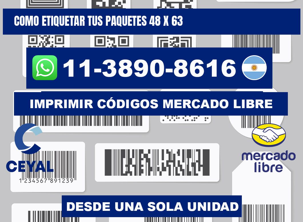 como etiquetar tus paquetes 48 x 63