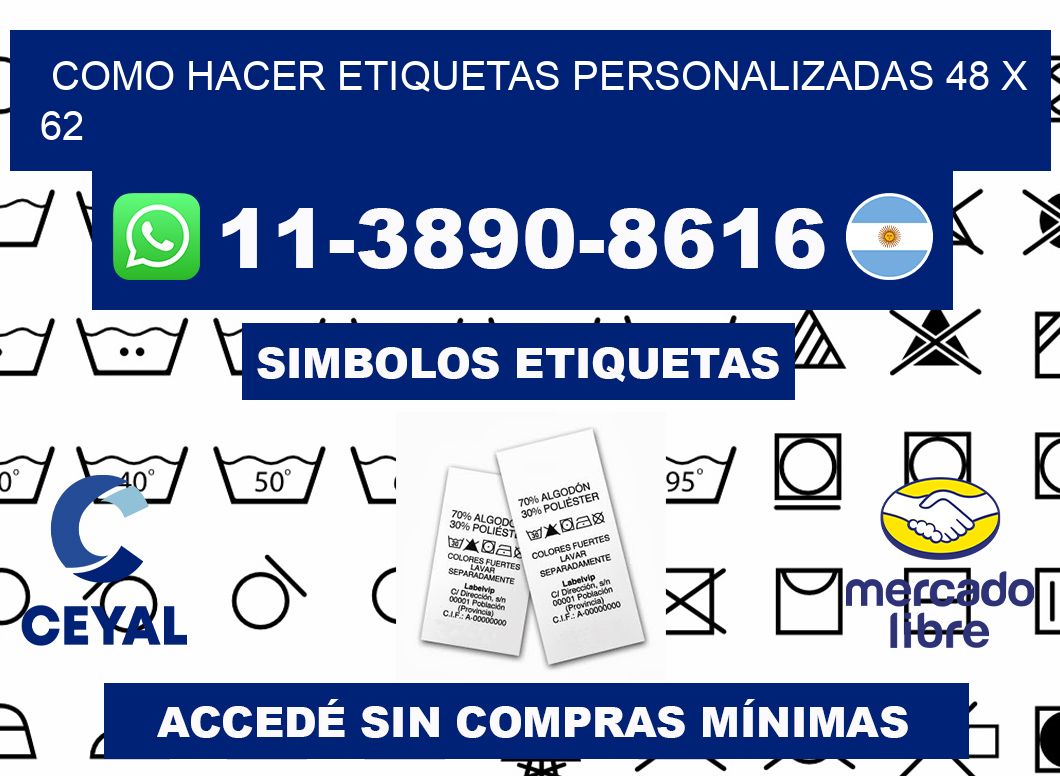 como hacer etiquetas personalizadas 48 x 62