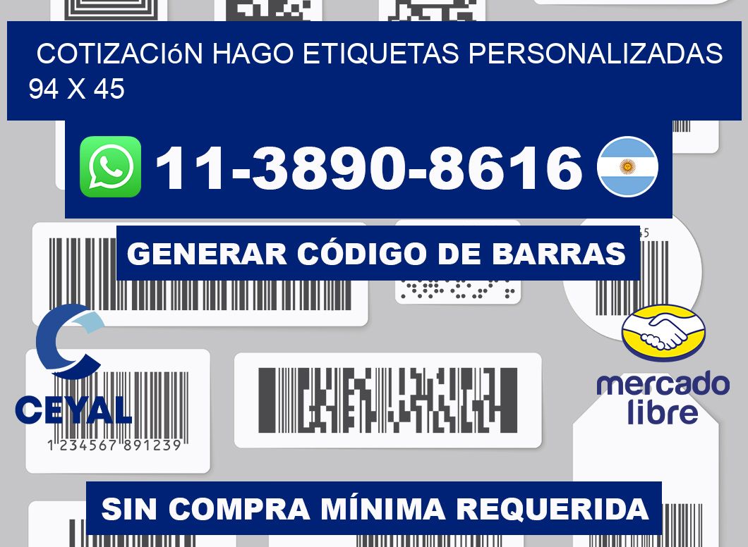 cotización hago etiquetas personalizadas 94 x 45