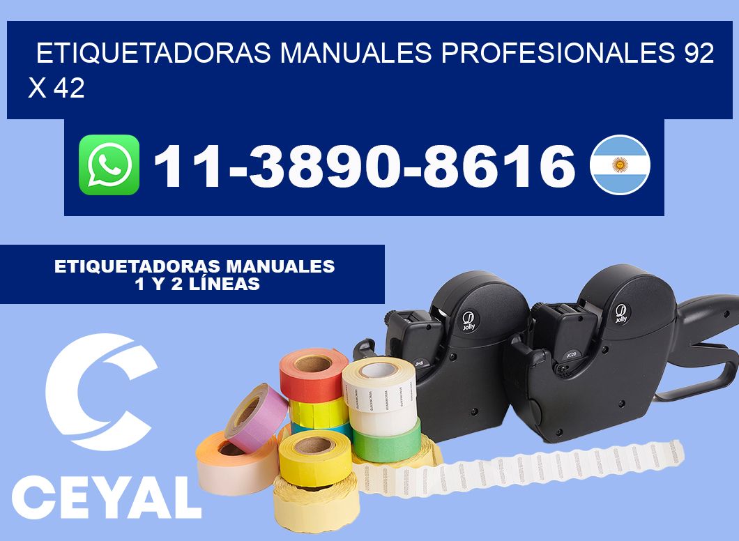 etiquetadoras manuales profesionales 92 x 42