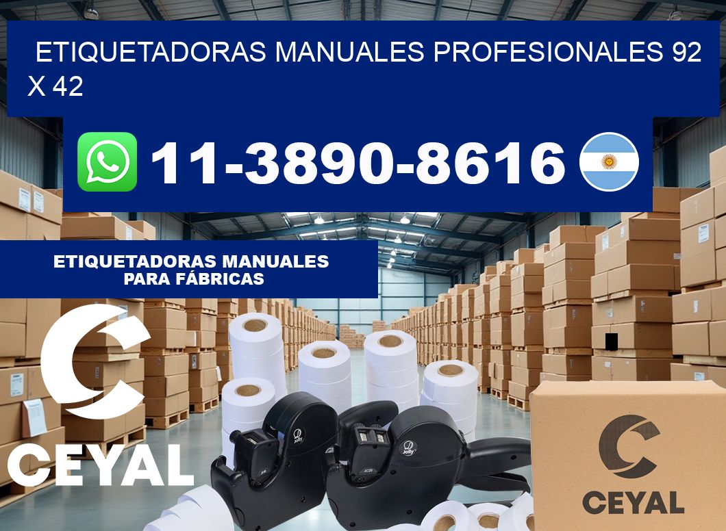 etiquetadoras manuales profesionales 92 x 42