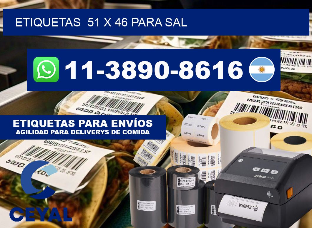 etiquetas 51 x 46 para Sal