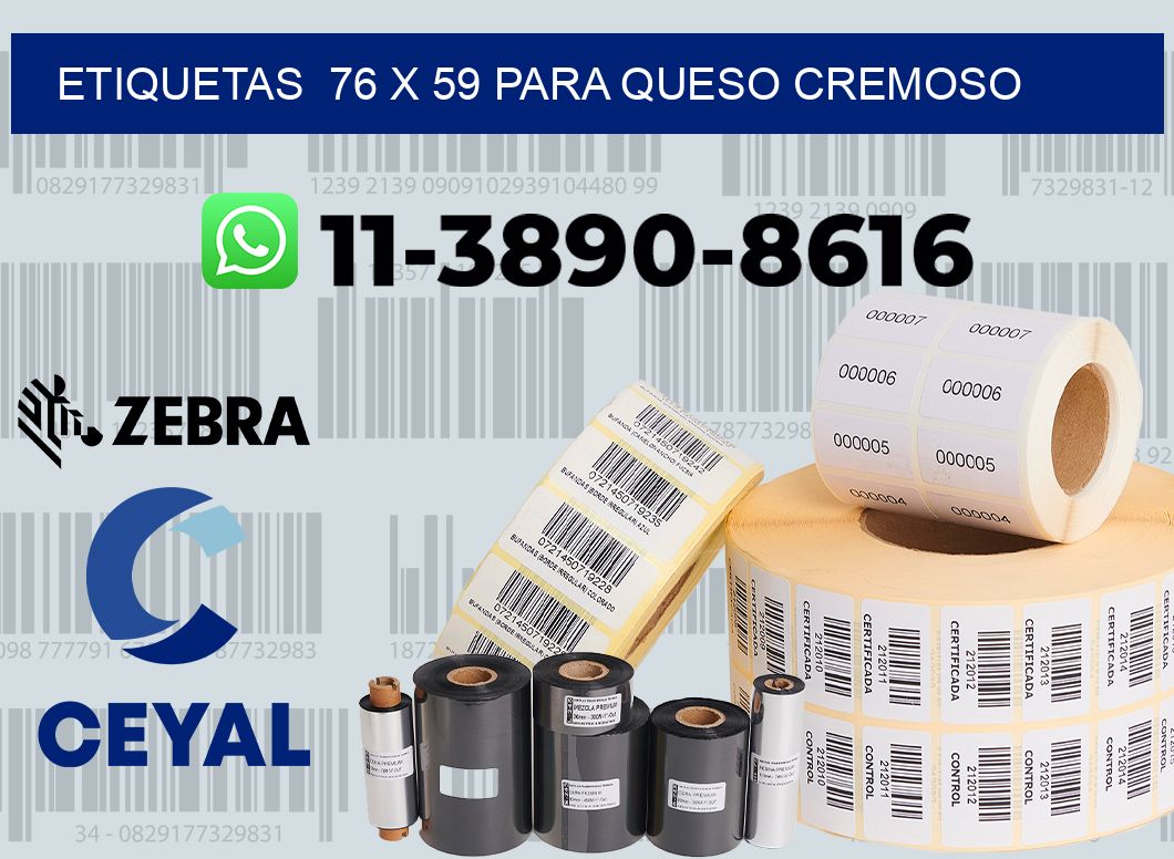 etiquetas 76 x 59 para Queso cremoso