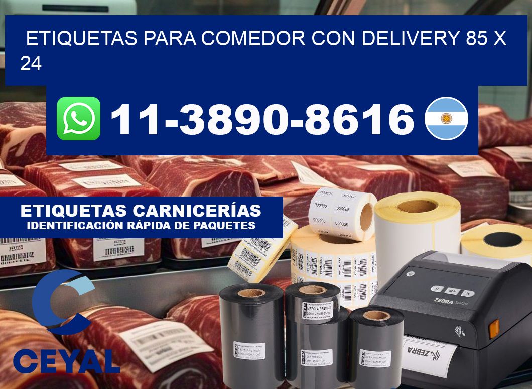 etiquetas para Comedor con delivery 85 x 24