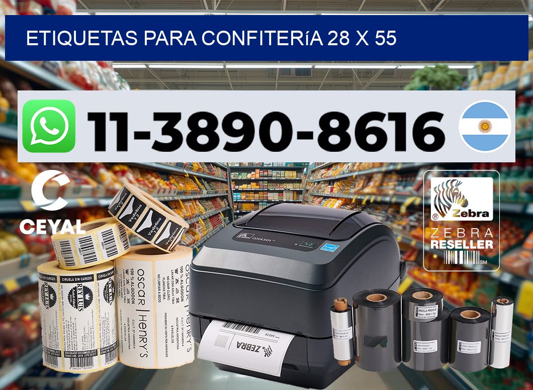 etiquetas para Confitería 28 x 55