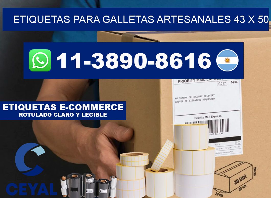 etiquetas para Galletas artesanales 43 x 50