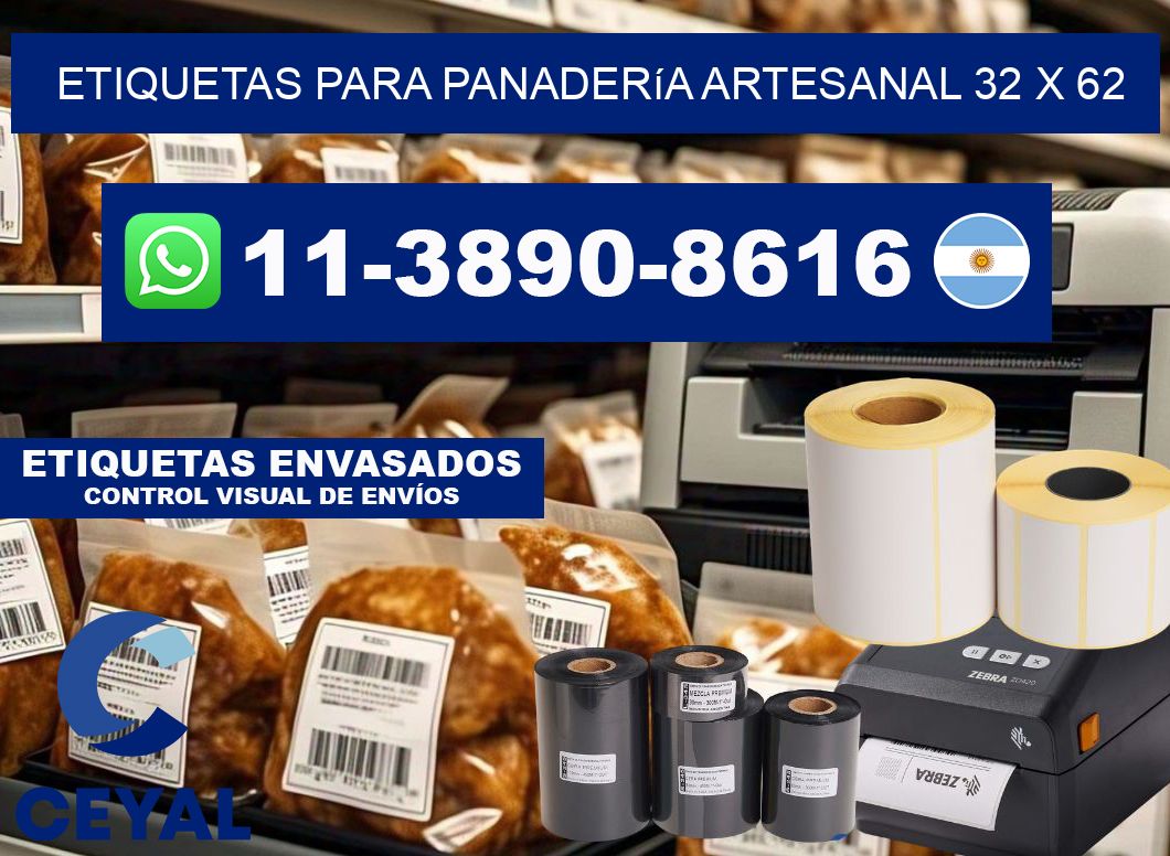 etiquetas para Panadería artesanal 32 x 62