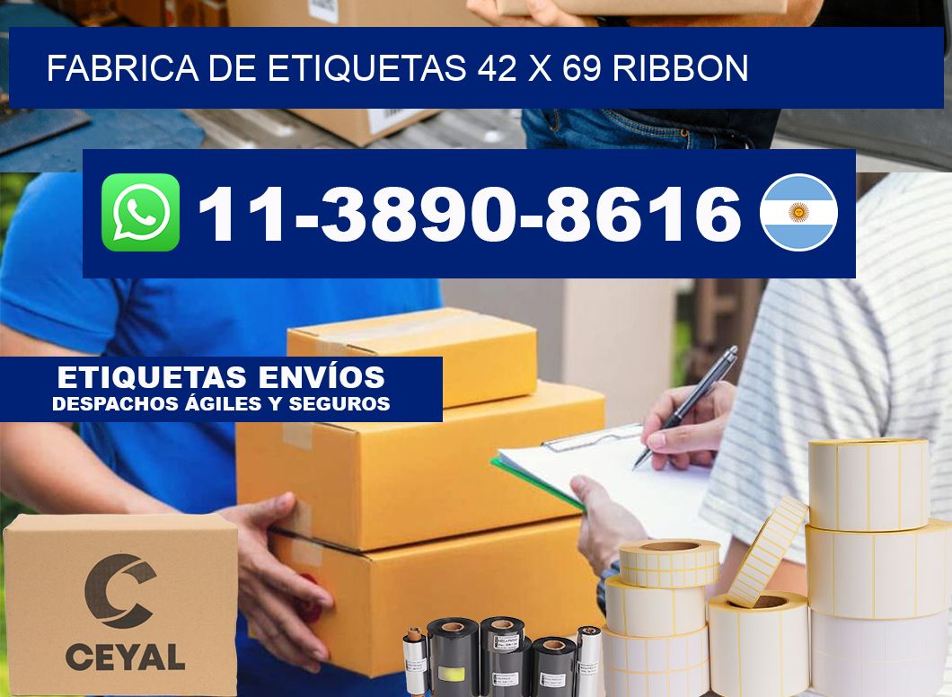 fabrica de etiquetas 42 x 69 ribbon