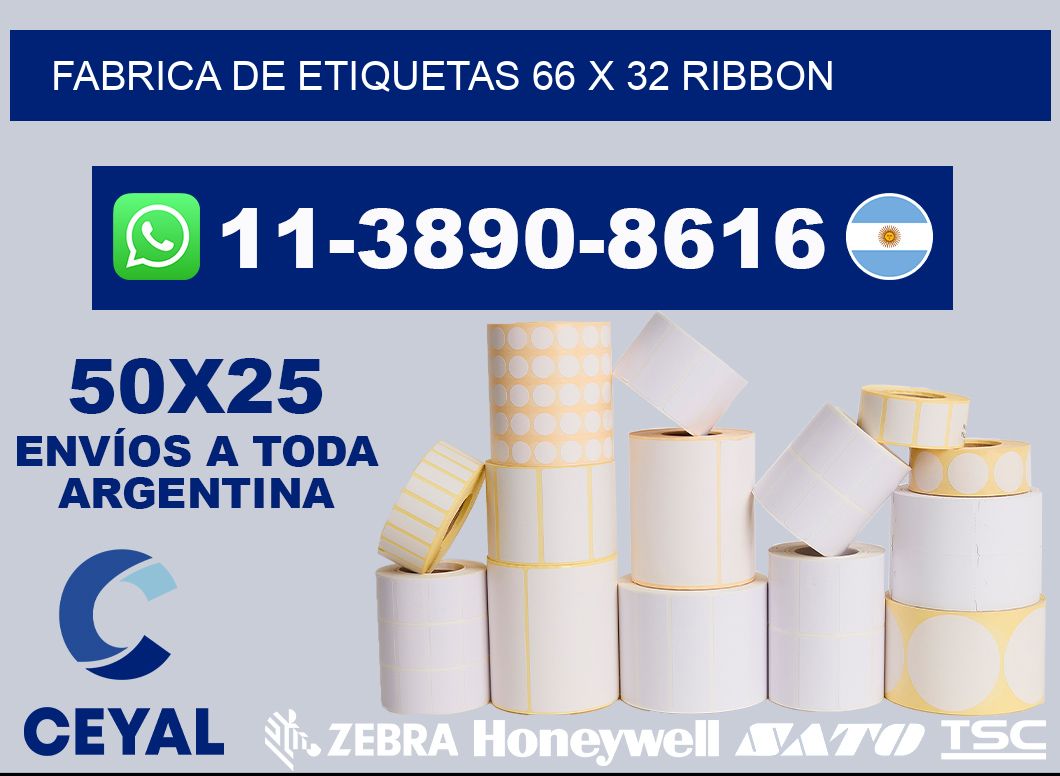 fabrica de etiquetas 66 x 32 ribbon