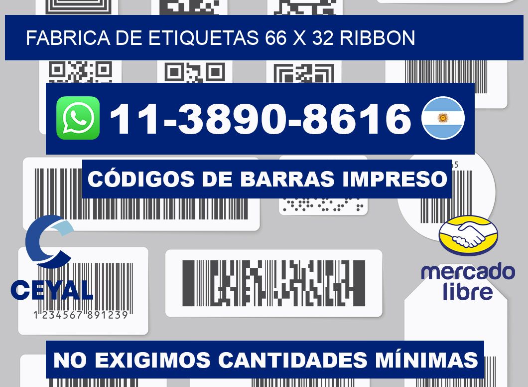 fabrica de etiquetas 66 x 32 ribbon