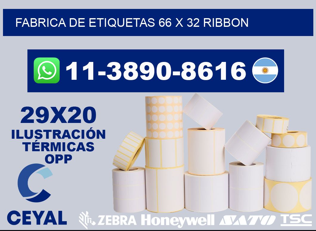 fabrica de etiquetas 66 x 32 ribbon