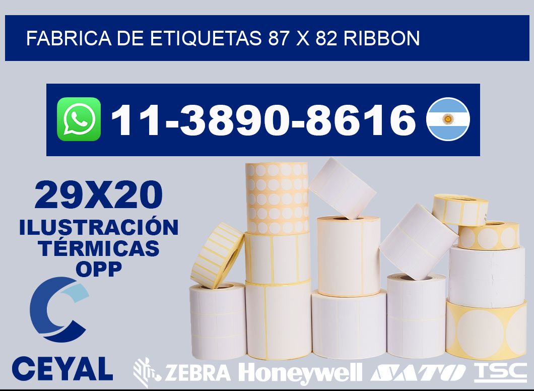 fabrica de etiquetas 87 x 82 ribbon