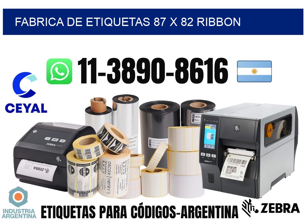 fabrica de etiquetas 87 x 82 ribbon