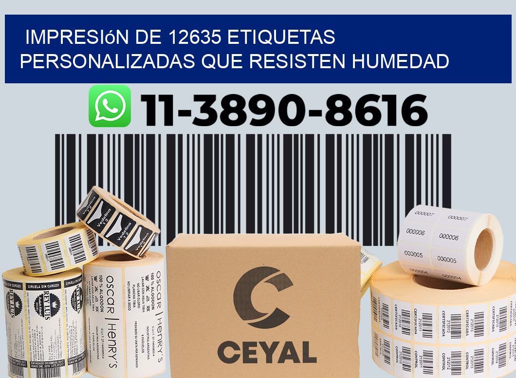 impresión de 12635 etiquetas personalizadas que resisten humedad
