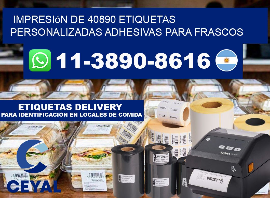 impresión de 40890 etiquetas personalizadas adhesivas para frascos
