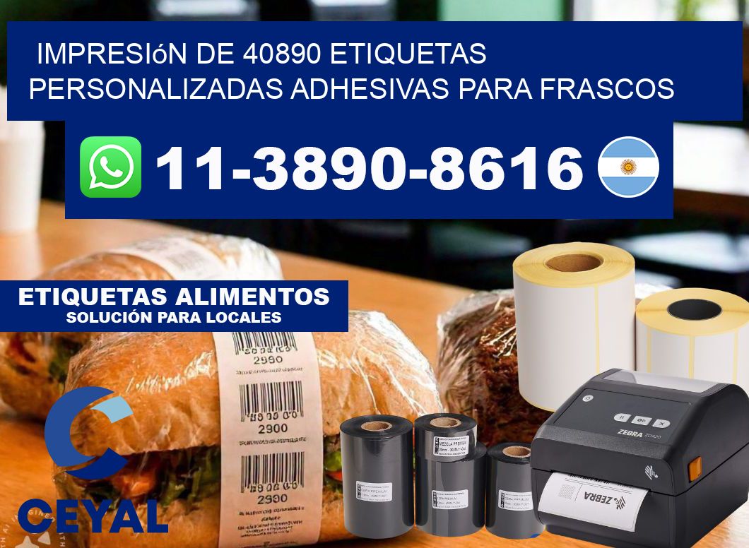 impresión de 40890 etiquetas personalizadas adhesivas para frascos