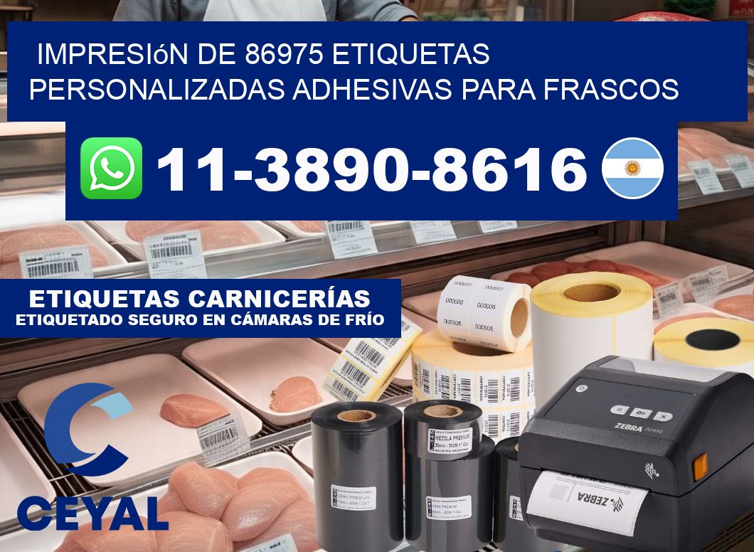 impresión de 86975 etiquetas personalizadas adhesivas para frascos