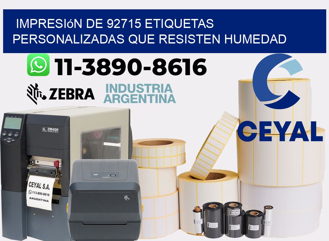 impresión de 92715 etiquetas personalizadas que resisten humedad