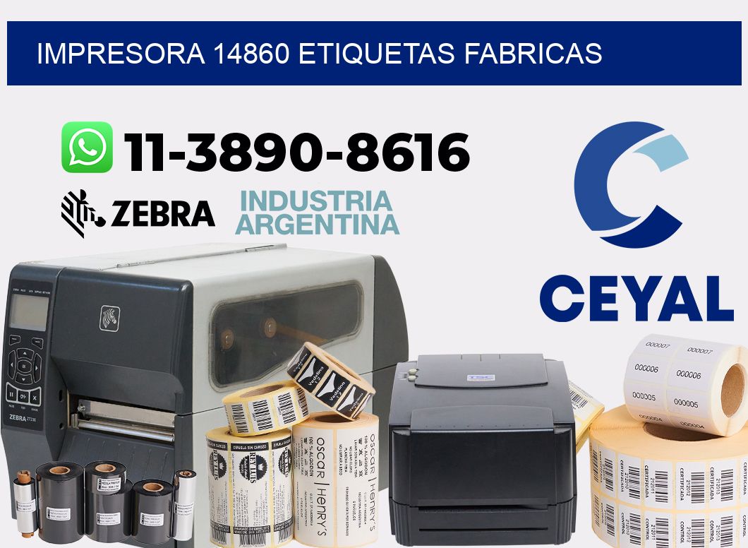 impresora 14860 etiquetas fabricas