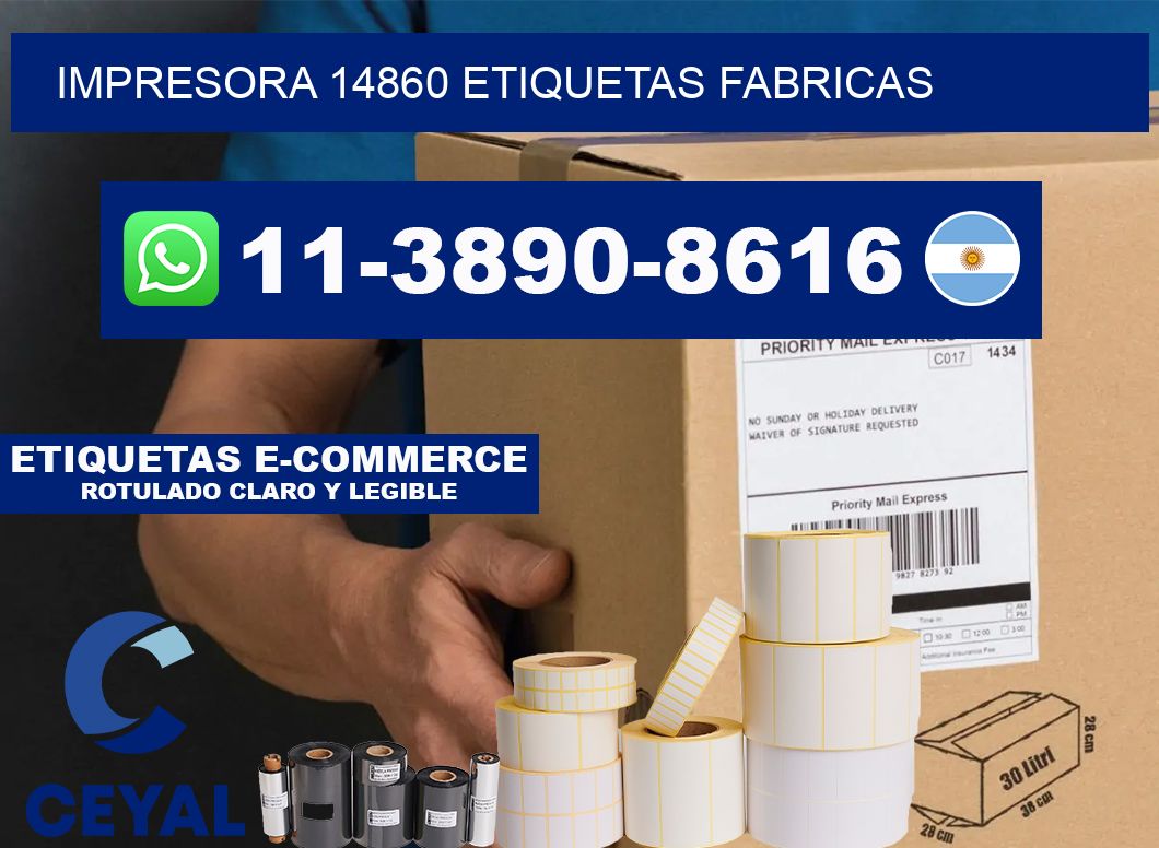 impresora 14860 etiquetas fabricas